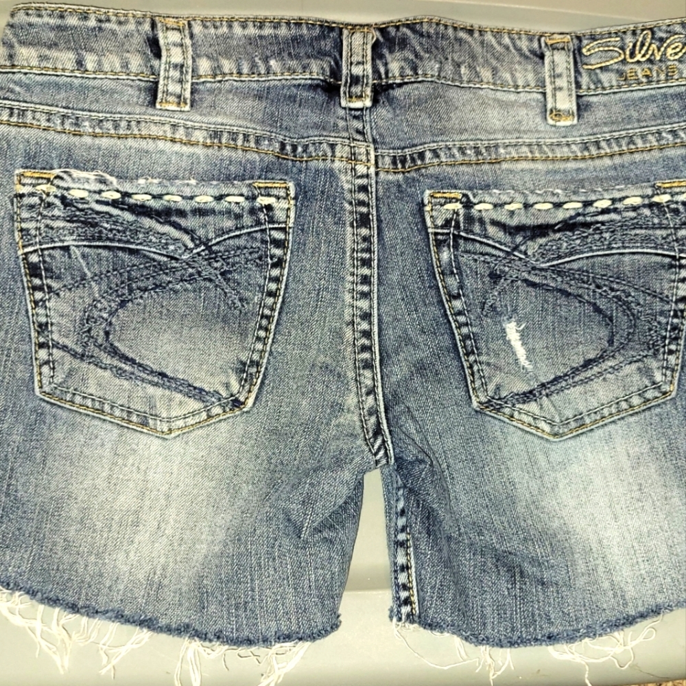 Silver Jean shorts